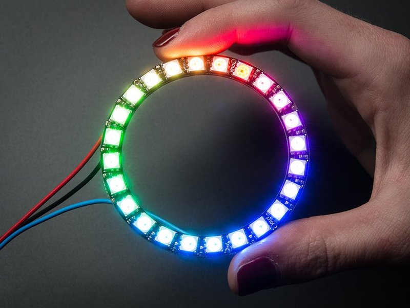 24-pixel WS2812 LED ring