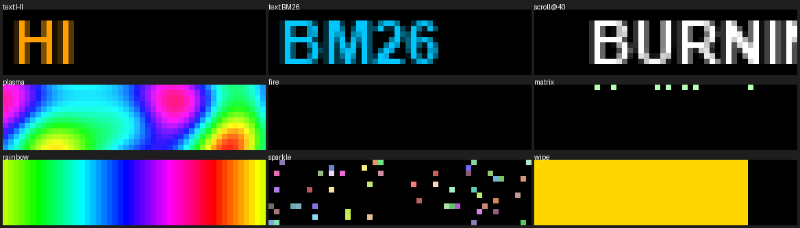 Previews of text and generative effects
